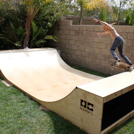 Garage Mini Half-Pipe Skateboard Ramp by OC Ramps