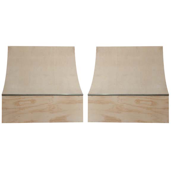 (TWO) 3ft x 6ft Quarter Pipe Skateboard Ramps by OC Ramps